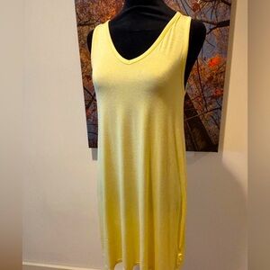 GAP Soft Yellow Sleeveless Midi Dress